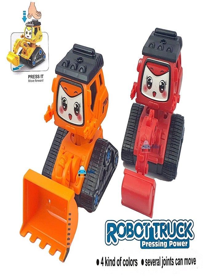 Mayatra's Colorful Press & Go Excavator Toy and Bulldozer Toy - Crawling Funny Vehicles Toys for Kids/Boys (Pack of 1; Multicolor) (Assorted Color Dispatch) - Image 4